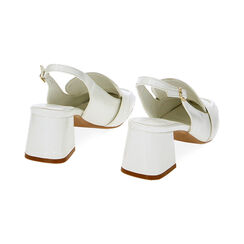 Mocassins slingback blancs en naplak, Primadonna, 234981328NPBIAN035, 003 preview