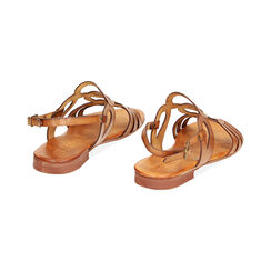 Sandali bassi cognac in vacchetta, Primadonna, 237204966VACOGN035, 003 preview