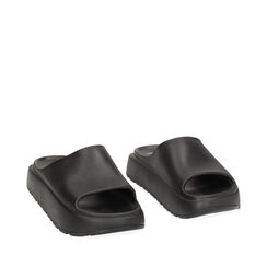 Sandales de plage noires en PVC, Primadonna, 234701115PVNERO036, 002a