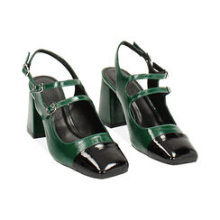 Zapatos de salón slingback verdes, Primadonna, 244941912NPVERD035, 002 preview