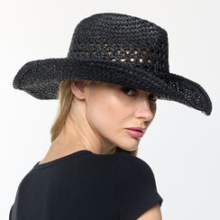 Sombrero negro de paja, Primadonna, 23B431120PGNEROUNI, 002a