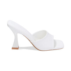 Mules Open Toe bianche, tacco 9,5 cm, Primadonna, 234925607EPBIAN036, 001 preview