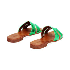 Sandalias bajas verdes de piel, Primadonna, 237239350PEVERD037, 003 preview