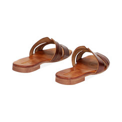 Sandales plates cognac en cuir de vachette, Primadonna, 237239356VACOGN035, 003 preview