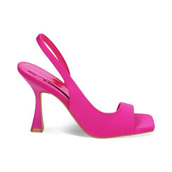 Sandalias con tacón fucsia en lycra, Primadonna, 232104905LYFUCS036, 001 preview