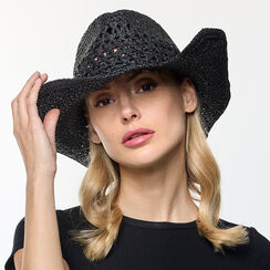 Chapeau noir en paille, Primadonna, 23B431120PGNEROUNI, 001 preview