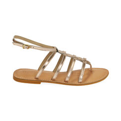 Sandali flat in pelle oro, Primadonna, 216702037PEOROG035, 001 preview