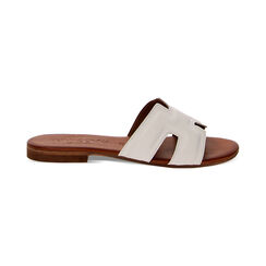 Sandales plates blanches en cuir, Primadonna, 23B815001PEBIAN035, 001 preview