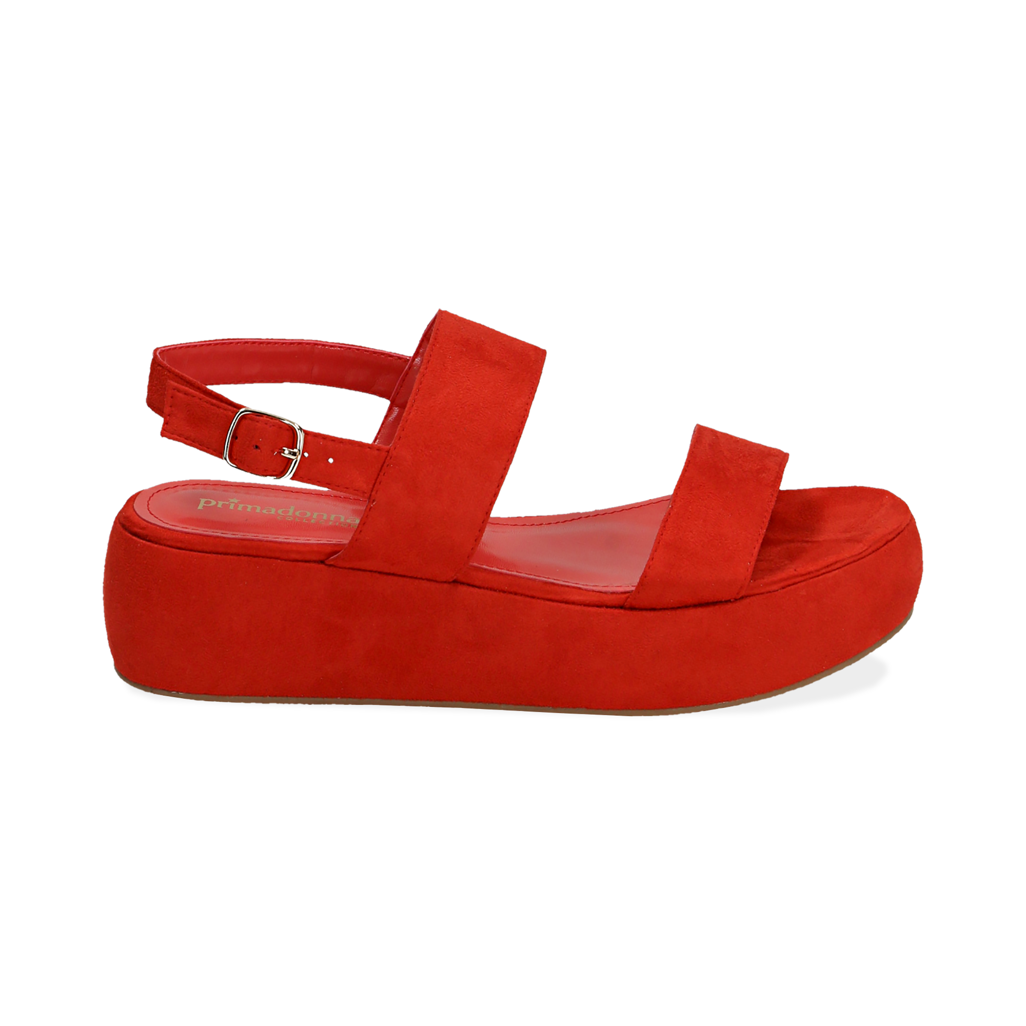 sandali rossi con zeppa