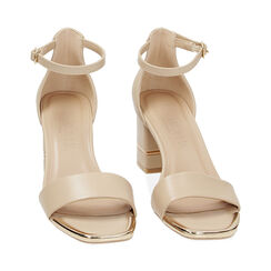 Sandali beige, tacco largo 7 cm, Primadonna, 234990301EPBEIG037, 002 preview