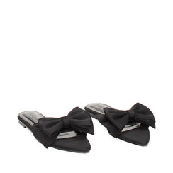 Sandales plates noires en lycra, Primadonna, 234922801LYNERO035, 002a