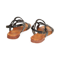 Sandalias bajas negras en vaca, Primadonna, 237204966VANERO035, 003 preview