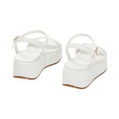 Zeppe bianche, platform 5 cm, Primadonna, 234960228EPBIAN035, 003 preview