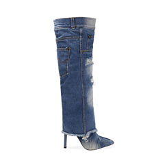 Stivali denim jeans, tacco 10,5 cm, Primadonna, 212127308TSJEAN035, 001 preview