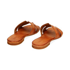 Sandali bassi cognac in pelle, Primadonna, 23B815001PECOGN035, 003 preview