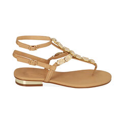 Sandali infradito gioiello beige, Primadonna, 214909931EPBEIG035, 001 preview