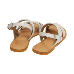 Sandali bianchi in pelle, Primadonna, 216702071PEBIAN039, 003 preview