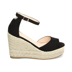 Espadrilles noires en microfibre, Primadonna, 234981950MFNERO039, 001 preview