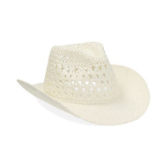 Sombrero blanco de paja, Primadonna, 23B431120PGBIANUNI, 001 preview