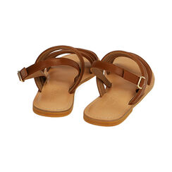 Sandali cognac in pelle, Primadonna, 216702071PECOGN035, 003 preview