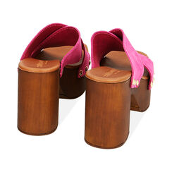 Sandali fucsia in camoscio, tacco 9 cm, Primadonna, 214387855CMFUCS036, 003 preview