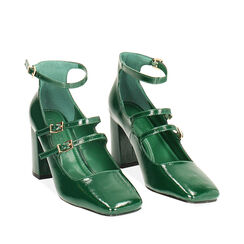 Zapatos de tacón anchos verdes, Primadonna, 244912907NPVERD035, 002a