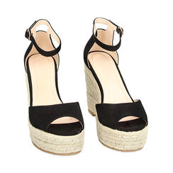 Espadrilles noires en microfibre, Primadonna, 234981950MFNERO039, 002 preview