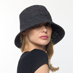 Chapeau noir en paille, Primadonna, 23J912740PGNEROUNI, 002 preview