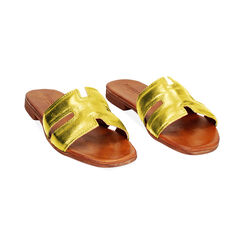 Sandalias bajas amarillas de piel, Primadonna, 237239350PEGIAL035, 002 preview