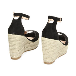 Espadrilles noires en microfibre, Primadonna, 234981950MFNERO039, 003 preview