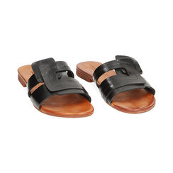 Sandalias bajas negras en vaca, Primadonna, 237204965VANERO035, 002 preview