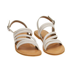 Sandali bianchi in pelle, Primadonna, 216702071PEBIAN035, 002 preview