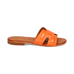 Sandales plates orange en cuir, Primadonna, 23B815001PEARAN035, 001 preview