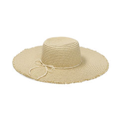 Cappello beige in paglia con fiocco, Primadonna, 21J902221PGBEIGUNI, 002 preview