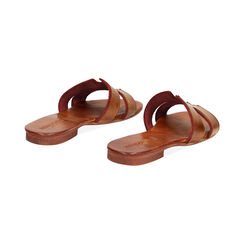 Sandali bassi cognac-rossi in vacchetta, Primadonna, 237204955VACORO035, 003 preview