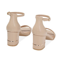 Sandali beige, tacco largo 7 cm, Primadonna, 234990301EPBEIG037, 003 preview