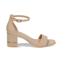 Sandalias con tacón beige, Primadonna, 234990301EPBEIG035, 001 preview