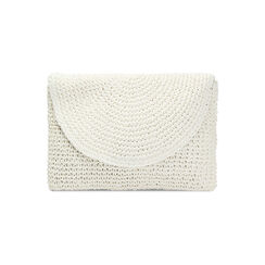 Pochette plage blanche en paille, Primadonna, 23J910511PGBIANUNI, 001 preview