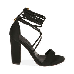 Sandalias negras con tacón en lycra, Primadonna, 232760851LYNERO041, 001 preview