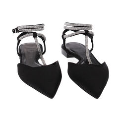 Ballerine slingback nere in raso, Primadonna, 232150109RSNERO035, 002 preview