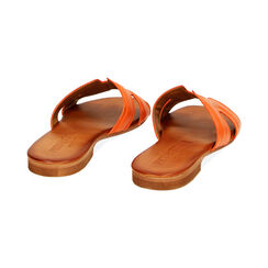 Sandalias planas naranjas de cuero, Primadonna, 23B815001PEARAN035, 003 preview