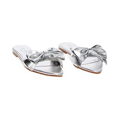 Sandalias planas plateadas en laminado, Primadonna, 234922801LMARGE035, 002 preview