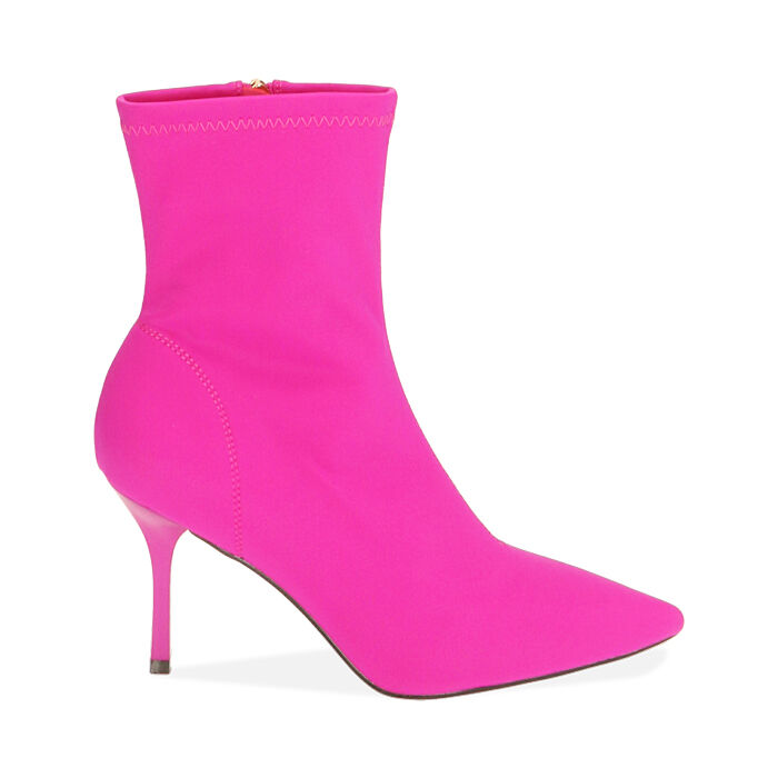 Bottines femme en lycra fuchsia talon 8 5 cm Primadonna Collection