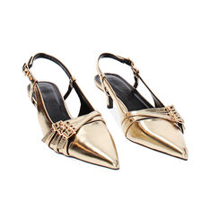 Décolleté slingback oro, tacco 4,5 cm, Primadonna, 244945802LMOROG035, 002 preview