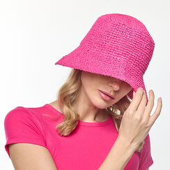 Chapeau fuchsia en paille, Primadonna, 23J912740PGFUCSUNI, 002 preview