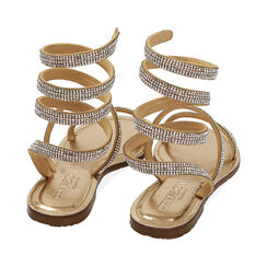 Sandali oro con strass, Primadonna, 214986601LMOROG035, 003 preview