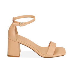 Sandali nude, tacco 7 cm, Primadonna, 212710109EPNUDE035, 001 preview