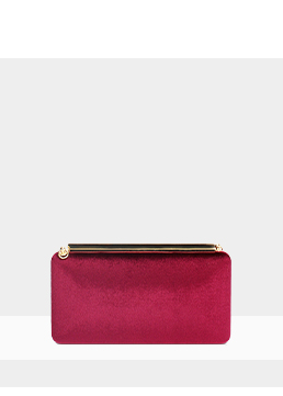 Clutch bordeaux in velluto