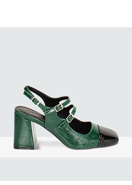 Zapatos de salón slingback verdes