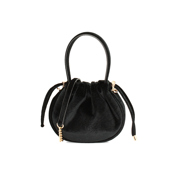 Mini sac noir en velours